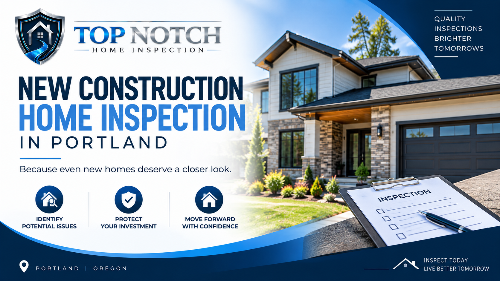 New Construction Home Inspection in Portland Top Notch